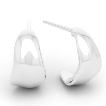 Ozdobne kolczyki na sztyfcie o nieregularnym kształcie, srebro 925 EX 31 Ozdobne kolczyki na sztyfcie o nieregularnym kształcie, srebro 925 EX 31