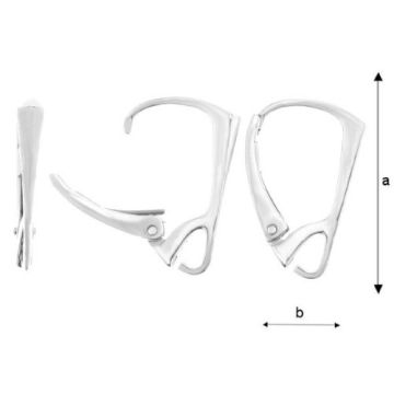 Bigle angielskie do kolczyków srebro 925 BA 21 Bigle angielskie do kolczyków srebro 925 BA 21