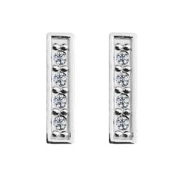Sztyfty / kolczyki podłużne Bary z kamieniami, srebro 925 SZ 113 Sztyfty / kolczyki podłużne Bary z kamieniami, srebro 925 SZ 113