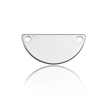 Zawieszka / Łącznik Półkole do grawerowania, srebro 925 BL 462 - 0,4 mm Zawieszka / Łącznik Półkole do grawerowania, srebro 925 BL 462 - 0,4 mm