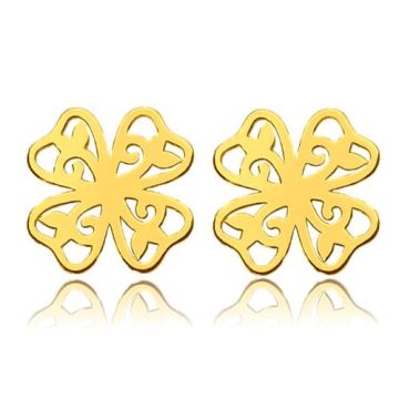 Sztyft baza do kolczyków Koniczynki, złoto próba 585 Sztyft baza do kolczyków Koniczynki, złoto próba 585