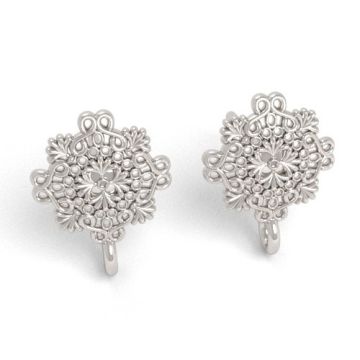 Sztyfty / kolczyki Dekoracyjne z ogniwkiem, srebro 925 SZ 599 Sztyfty / kolczyki Dekoracyjne z ogniwkiem, srebro 925 SZ 599