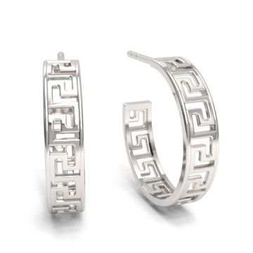 Baza do kolczyków - grecki wzór - większe, srebro 925 EX 15 Baza do kolczyków - grecki wzór - większe, srebro 925 EX 15