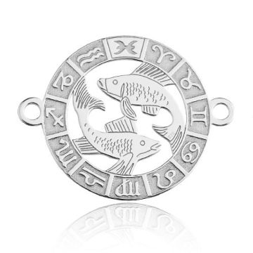 Łącznik Znak zodiaku Ryby, srebro 925 BL 668 - 0,4 mm Łącznik Znak zodiaku Ryby, srebro 925 BL 668 - 0,4 mm