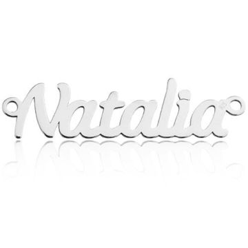 Zawieszka / Łącznik Imię Natalia, srebro 925 BL NATALIA - 0,4 mm Zawieszka / Łącznik Imię Natalia, srebro 925 BL NATALIA - 0,4 mm