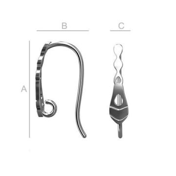 Bigle otwarte Ozdobne Srebro próby 925 BO 53 Bigle otwarte Ozdobne Srebro próby 925 BO 53