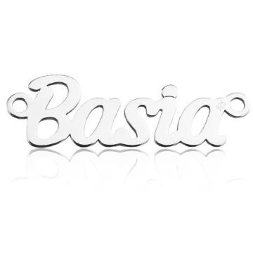 Zawieszka / Łącznik Imię Basia, srebro 925 BL BASIA - 0,4 mm Zawieszka / Łącznik Imię Basia, srebro 925 BL BASIA - 0,4 mm