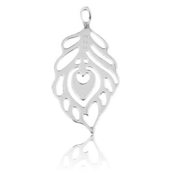 Ażurowe Pawie pióro srebro próba 925 BL 99 - 0,4 mm Ażurowe Pawie pióro srebro próba 925 BL 99 - 0,4 mm