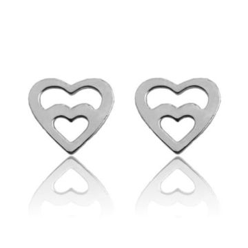 Sztyft baza do kolczyków Serca srebro próba 925 SZ 185