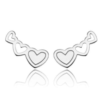 Sztyfty potrójne - Serca, srebro próba 925, SZ 31 Sztyfty potrójne - Serca, srebro próba 925, SZ 31
