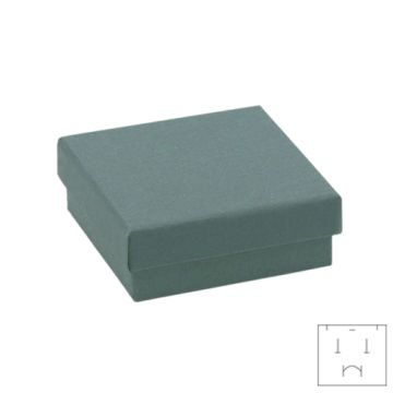 Ozdobne papierowe pudełko na biżuterię - ciemnoszare - z gąbką, 6,6 x 6,6 cm Ozdobne papierowe pudełko na biżuterię - ciemnoszare - z gąbką, 6,6 x 6,6 cm