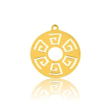 Ozdobna Rozeta Grecki wzór, złoto próba 585