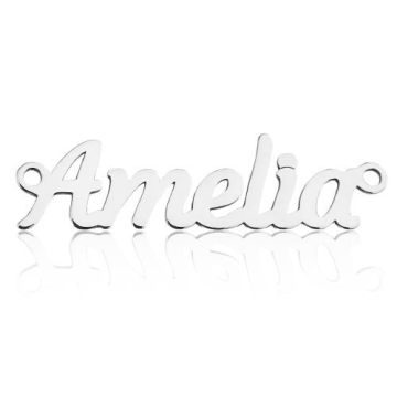 Zawieszka / Łącznik Imię Amelia, srebro 925 BL AMELIA - 0,4 mm Zawieszka / Łącznik Imię Amelia, srebro 925 BL AMELIA - 0,4 mm