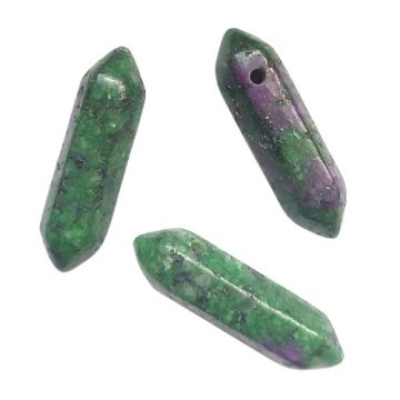 Kamień naturalny Jadeit - grot, sopel, amulet - duży 32x9 mm 
