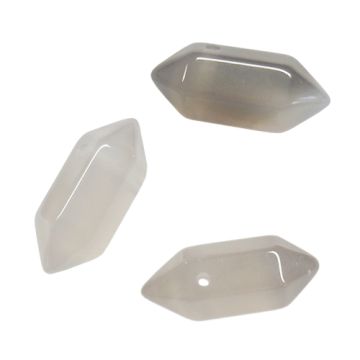 Kamień naturalny Agat szary - grot, sopel, amulet - mały 20x9 mm  Kamień naturalny Agat szary - grot, sopel, amulet - mały 20x9 mm