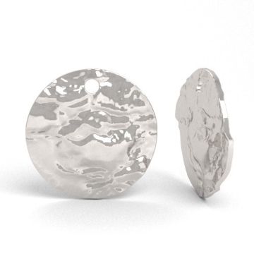Zawieszka ozdobna mniejsza - gnieciona, falowana, okrągła, srebro 925 S-CHARM 789 Zawieszka ozdobna mniejsza - gnieciona, falowana, okrągła, srebro 925 S-CHARM 789