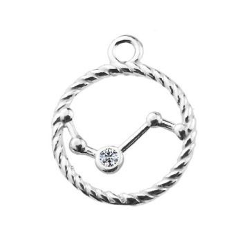 Zawieszka Baran Znak Zodiaku / Konstelacja z kamieniem, srebro 925 S-CHARM 601 Zawieszka Baran Znak Zodiaku / Konstelacja z kamieniem, srebro 925 S-CHARM 601