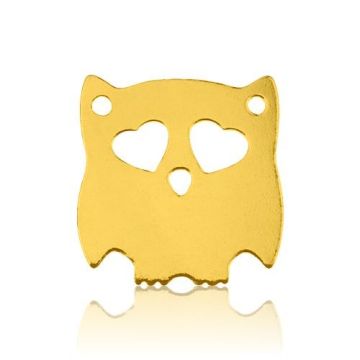 Blaszka do łańcuszka Sowa, złoto próba 585 Blaszka do łańcuszka Sowa, złoto próba 585