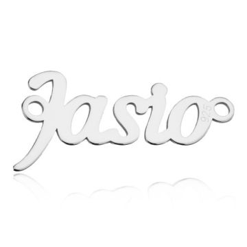 Zawieszka / Łącznik Imię Jasio, srebro 925 BL JASIO - 0,4 mm Zawieszka / Łącznik Imię Jasio, srebro 925 BL JASIO - 0,4 mm
