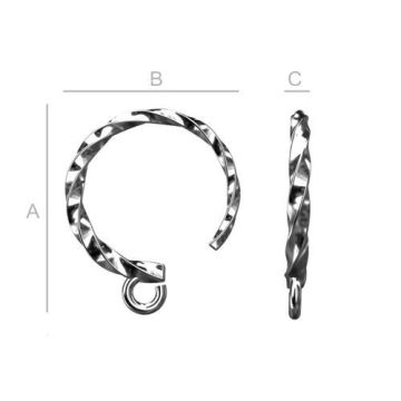 Bigle otwarte Ozdobne Srebro próby 925 BO 52 Bigle otwarte Ozdobne Srebro próby 925 BO 52