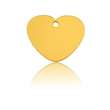 Blaszka Serce 15x15mm, złoto próby 585 Blaszka Serce 15x15mm, złoto próby 585