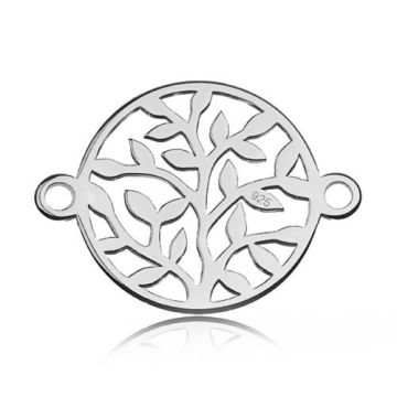 Zawieszka/łącznik ażurowy Listki, srebro 925 BL 45 - 0,8 mm Zawieszka/łącznik ażurowy Listki, srebro 925 BL 45 - 0,8 mm