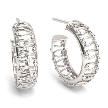 Baza do kolczyków, szerokie sztyfty koła ażurowe, srebro 925 EX 11 Baza do kolczyków, szerokie sztyfty koła ażurowe, srebro 925 EX 11