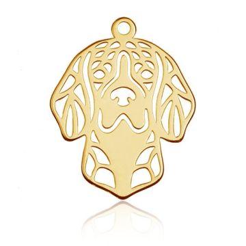 Zawieszka Pies Beagle, złoto próby 585