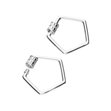 Zawieszka ozdobna - pieciokąt, kłódka do podwieszania, srebro 925 WKR 13 Zawieszka ozdobna - pieciokąt, kłódka do podwieszania, srebro 925 WKR 13