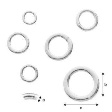 Kółka ogniwka zlutowane / zamknięte srebro 925 KCZ-0,90x2,50 Kółka ogniwka zlutowane / zamknięte srebro 925 KCZ-0,90x2,50