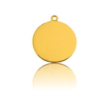 Blaszka okrągła 12x17mm złoto próba 585 Blaszka okrągła 12x17mm złoto próba 585