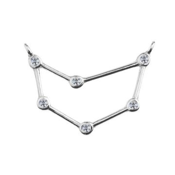 Łącznik / Zawieszka Koziorożec Znak Zodiaku z kamieniami, srebro 925 S-CHARM 365 Łącznik / Zawieszka Koziorożec Znak Zodiaku z kamieniami, srebro 925 S-CHARM 365