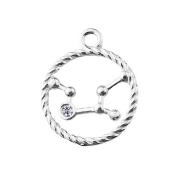 Zawieszka Panna Znak Zodiaku / Konstelacja z kamieniem, srebro 925 S-CHARM 606 Zawieszka Panna Znak Zodiaku / Konstelacja z kamieniem, srebro 925 S-CHARM 606