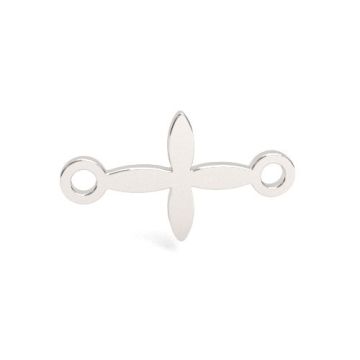Łącznik ozdobny - minimalistyczny kwiatek, srebro 925 BL 954 - 0,4 mm Łącznik ozdobny - minimalistyczny kwiatek, srebro 925 BL 954 - 0,4 mm