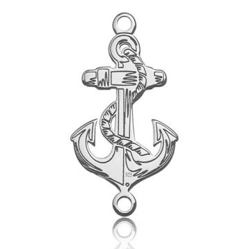 Zawieszka / łącznik Kotwica grawerowana, srebro 925 BL 367 - 0,4 mm Zawieszka / łącznik Kotwica grawerowana, srebro 925 BL 367 - 0,4 mm