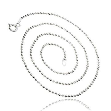 Łańcuszek srebrny kulki, srebro 925 55 cm Łańcuszek srebrny kulki, srebro 925 55 cm