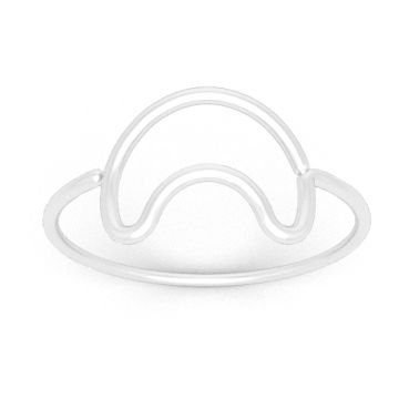 Pierścionek regulowany z księżycem, srebro 925 D37 Pierścionek regulowany z księżycem, srebro 925 D37