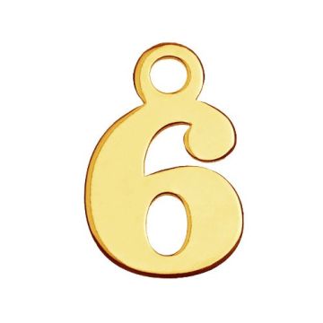 Zawieszka Cyfra Sześć 6, złoto próby 585 Zawieszka Cyfra Sześć 6, złoto próby 585