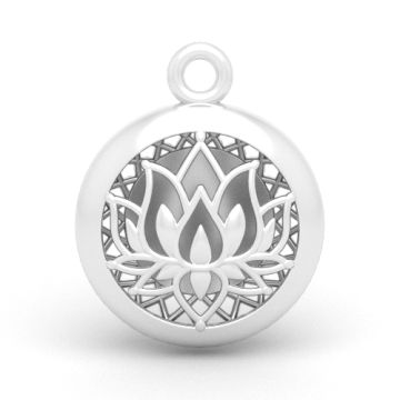 Zawieszka ozdobna - ażurowa z kwiatem lotosu, srebro 925 P24 Zawieszka ozdobna - ażurowa z kwiatem lotosu, srebro 925 P24