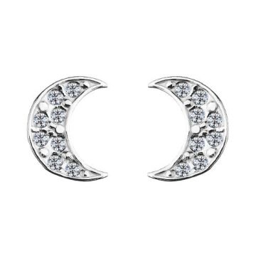 Sztyfty / kolczyki Księżyce z kamieniami, srebro 925 SZ 104 Sztyfty / kolczyki Księżyce z kamieniami, srebro 925 SZ 104