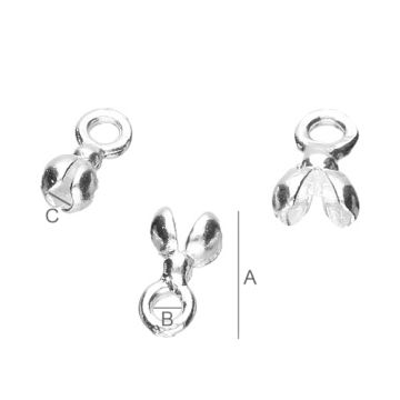 Zakończenie do zaciskania łańcuszków, srebro 925 ZACISK PM Zakończenie do zaciskania łańcuszków, srebro 925 ZACISK PM