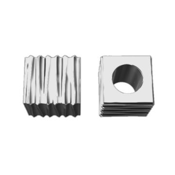 Przekładka Kostka prążkowana, srebro 925 PR 14 Przekładka Kostka prążkowana, srebro 925 PR 14