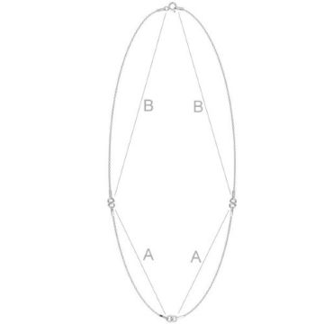 Baza do naszyjnika na 3 zawieszki,  srebro 925 S-CHAIN 4 - 3 ZAW Baza do naszyjnika na 3 zawieszki,  srebro 925 S-CHAIN 4 - 3 ZAW
