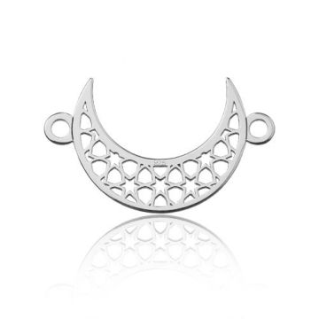 Łącznik / Zawieszka Księżyc ażurowy, srebro 925 BL 572 - 0,4 mm Łącznik / Zawieszka Księżyc ażurowy, srebro 925 BL 572 - 0,4 mm