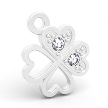 Zawieszka koniczyna z kolorowymi kamieniami Preciosa, srebro 925 S-CHARM 808 Zawieszka koniczyna z kolorowymi kamieniami Preciosa, srebro 925 S-CHARM 808