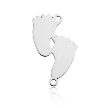 Łącznik / Zawieszka Stopy do grawerowania, srebro 925 BL 602 - 0,4 mm Łącznik / Zawieszka Stopy do grawerowania, srebro 925 BL 602 - 0,4 mm