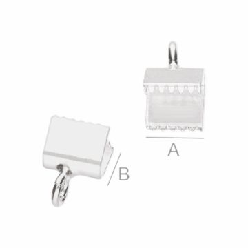 Zakończenie srebrne 6 mm do taśm, próba 925 ZACZ 6 Zakończenie srebrne 6 mm do taśm, próba 925 ZACZ 6