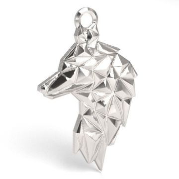 Zawieszka wilk origami, srebro 925 S-CHARM 685 Zawieszka wilk origami, srebro 925 S-CHARM 685