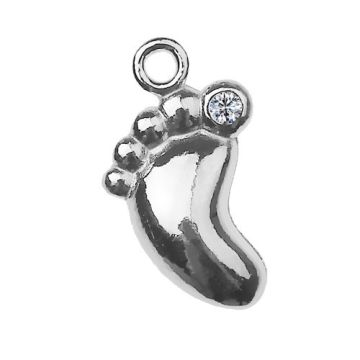 Zawieszka Stopa z kamieniem, srebro 925 S-CHARM 304 Zawieszka Stopa z kamieniem, srebro 925 S-CHARM 304