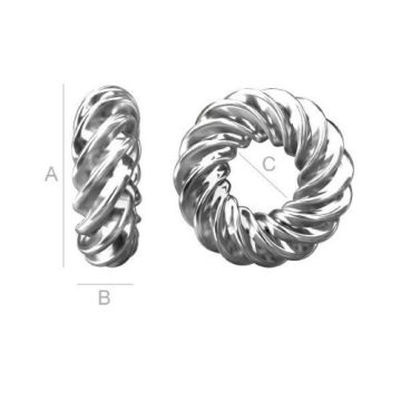 Przekładka skręcana, srebro próba 925 ODL-00021 Przekładka skręcana, srebro próba 925 ODL-00021